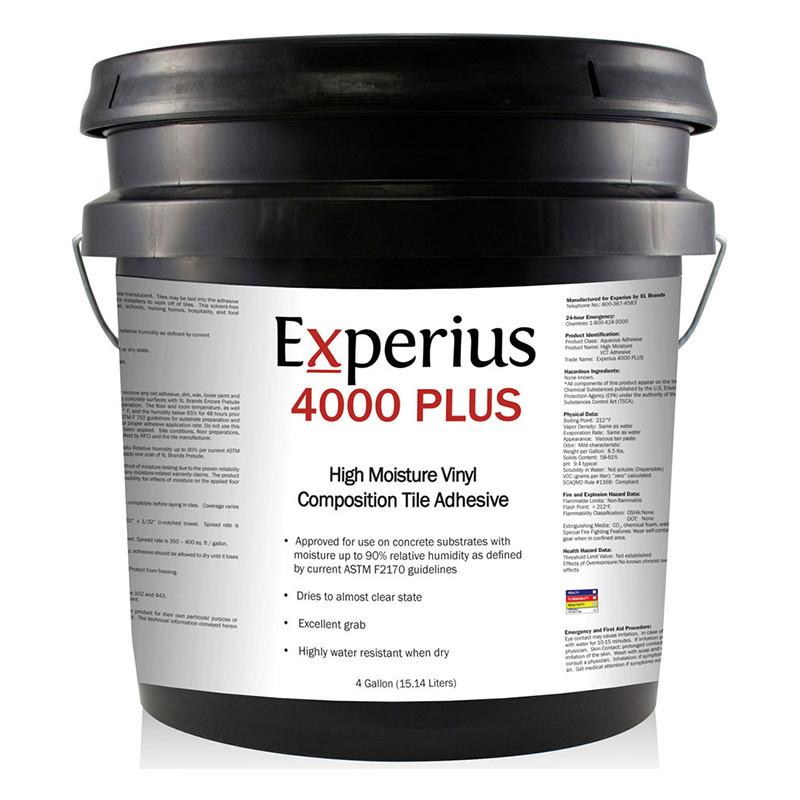 Experius 4000 Plus High Moisture Vinyl Composition Tile Adhesive (4 gallon pail)